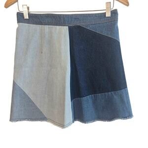 Y2K FRINGE DENIM MINI SKIRT GIRLYCORE